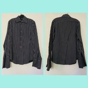 J. Ferrar Pin-Striped Long-Sleeve Shirt